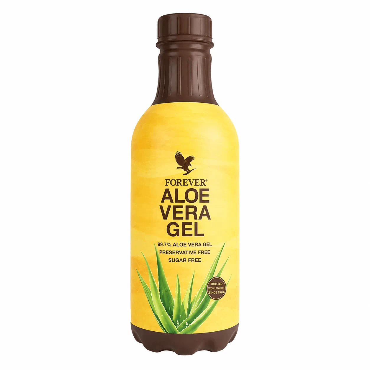 Sticlă Forever Aloe Vera Gel, băutură cu gel stabilizat din pulpa frunzei de Aloe barbadensis Miller, fără conservanți, ambalaj de 1 litru